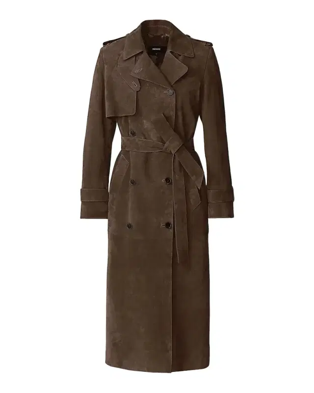 Mackage Gael Maxi Suede Trench Coat