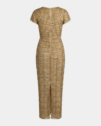 Mac Duggal Bead & Rhinestone Bodycon Midi Dress | Thumbnail 5