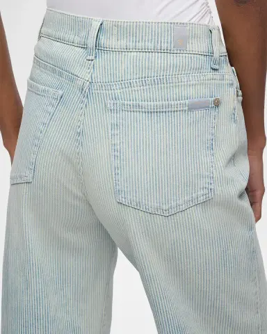 7 For All Mankind Lotta Pinstripe Wide-Leg Jeans | Thumbnail 5 7 For All Mankind Lotta Pinstripe Wide-Leg Jeans | Thumbnail 5