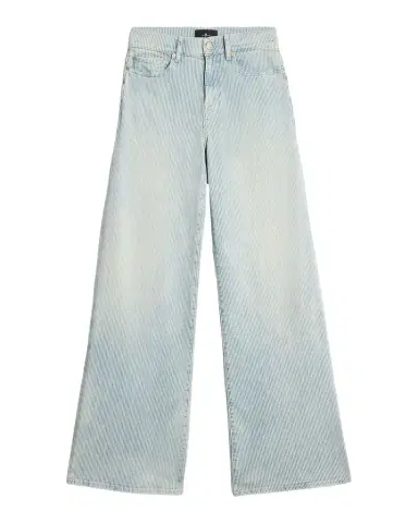 7 For All Mankind Lotta Pinstripe Wide-Leg Jeans | Thumbnail 1 7 For All Mankind Lotta Pinstripe Wide-Leg Jeans | Thumbnail 1