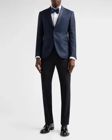 Pal Zileri Men's Floral-Embroidered Wool-Blend Dinner Jacket | Thumbnail 2