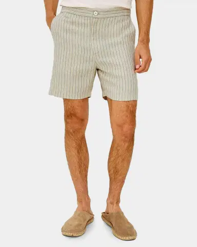 RAILS Men's Wilson Striped Linen-Cotton Shorts | Thumbnail 4