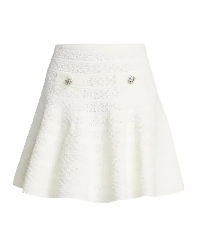 Self-Portrait Broderie Denim Mini Dress