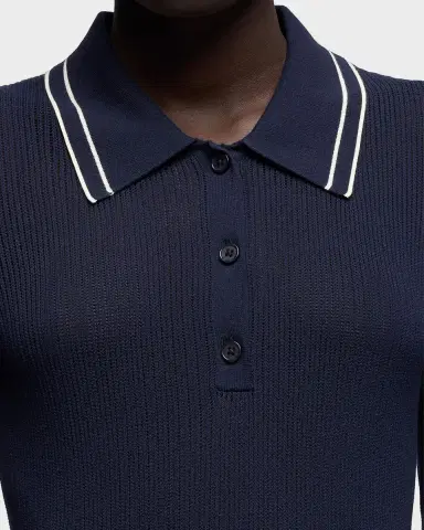 7 For All Mankind Piped Collar Polo Top | Thumbnail 5