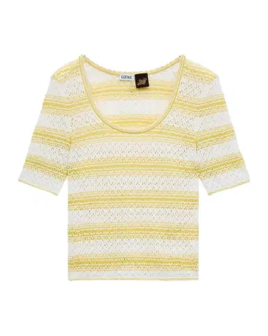 LOEWE x Paula's Ibiza Striped Cotton-Blend Sweater | Thumbnail 1