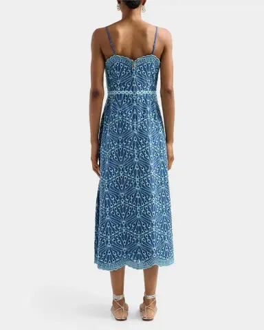 Lilly Pulitzer Arlin Eyelet-Embroidered Scalloped Midi Dress | Thumbnail 3 Lilly Pulitzer Arlin Eyelet-Embroidered Scalloped Midi Dress | Thumbnail 3