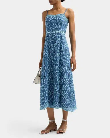 Lilly Pulitzer Arlin Eyelet-Embroidered Scalloped Midi Dress | Thumbnail 4 Lilly Pulitzer Arlin Eyelet-Embroidered Scalloped Midi Dress | Thumbnail 4