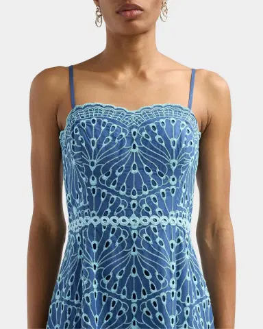 Lilly Pulitzer Arlin Eyelet-Embroidered Scalloped Midi Dress | Thumbnail 5 Lilly Pulitzer Arlin Eyelet-Embroidered Scalloped Midi Dress | Thumbnail 5