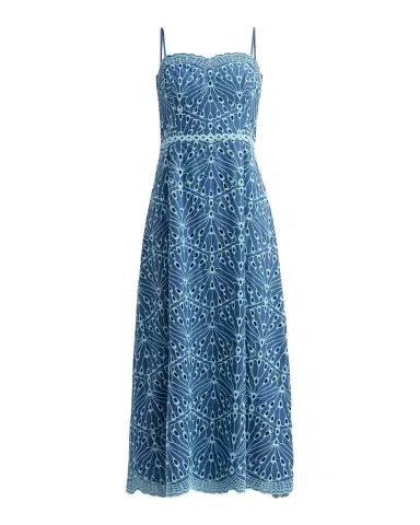 Lilly Pulitzer Arlin Eyelet-Embroidered Scalloped Midi Dress | Thumbnail 1 Lilly Pulitzer Arlin Eyelet-Embroidered Scalloped Midi Dress | Thumbnail 1