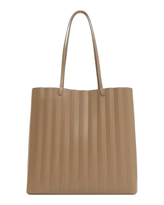 Mansur Gavriel Large Pleated Leather Tote Bag