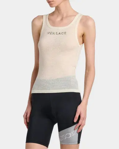 Versace Jeans Couture La Vacanza Crystal Logo Rib-Knit Tank | Thumbnail 6 Versace Jeans Couture La Vacanza Crystal Logo Rib-Knit Tank | Thumbnail 6