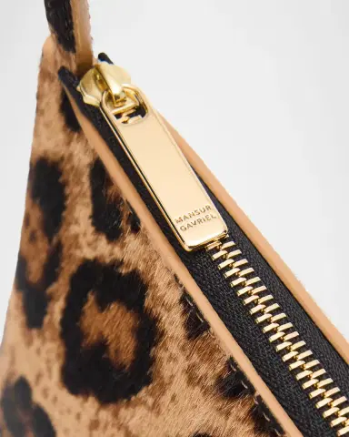Mansur Gavriel Gaia Leopard Calf Hair Baguette Shoulder Bag | Thumbnail 6