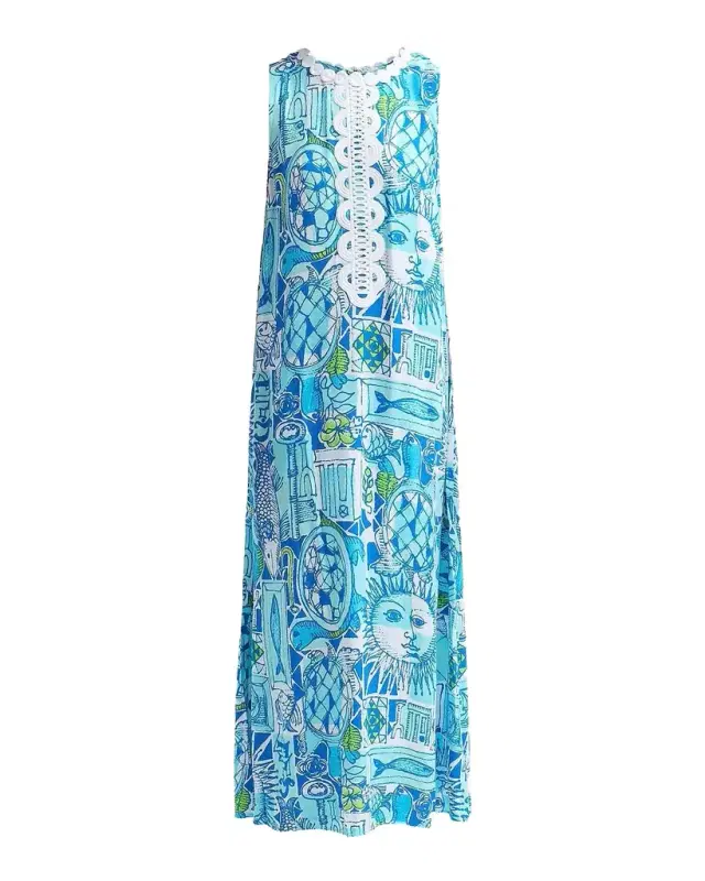 Lilly Pulitzer Iris Harlillyquin Printed Maxi Dress