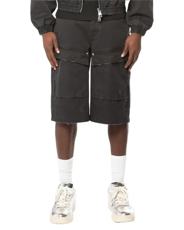 PURPLE Men 's Big Cargo Shorts