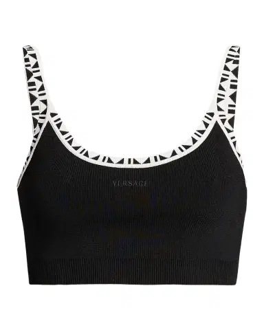 Versace Jeans Couture La Vacanza Graphic Trim Crop Top | Thumbnail 1 Versace Jeans Couture La Vacanza Graphic Trim Crop Top | Thumbnail 1