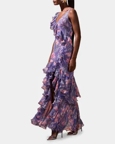 PatBo Amaryllis Floral Frill Gown | Thumbnail 4 PatBo Amaryllis Floral Frill Gown | Thumbnail 4