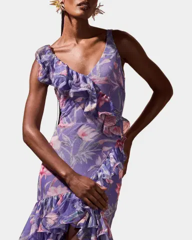 PatBo Amaryllis Floral Frill Gown | Thumbnail 5 PatBo Amaryllis Floral Frill Gown | Thumbnail 5
