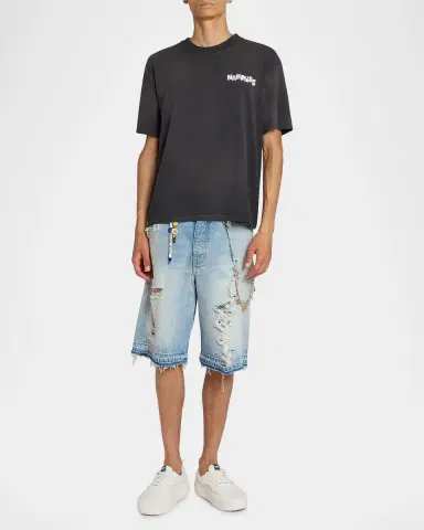 Nahmias Men's Daydreaming Flower Trip Cotton Boxy T-Shirt | Thumbnail 2 Nahmias Men's Daydreaming Flower Trip Cotton Boxy T-Shirt | Thumbnail 2