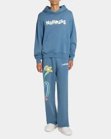 Nahmias Men's Daydreaming Flower Trip Wide-Leg Sweatpants | Thumbnail 2 Nahmias Men's Daydreaming Flower Trip Wide-Leg Sweatpants | Thumbnail 2