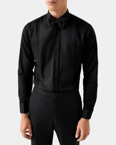 Eton Men 's Cotton Plissé Slim-Fit Tuxedo Shirt | Thumbnail 3 Eton Men 's Cotton Plissé Slim-Fit Tuxedo Shirt | Thumbnail 3