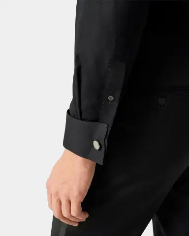 Eton Men 's Cotton Plissé Slim-Fit Tuxedo Shirt | Thumbnail 4 Eton Men 's Cotton Plissé Slim-Fit Tuxedo Shirt | Thumbnail 4