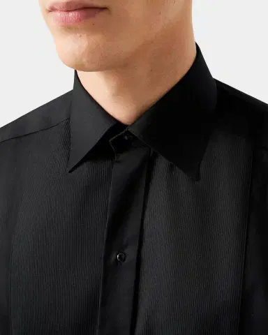 Eton Men 's Cotton Plissé Slim-Fit Tuxedo Shirt | Thumbnail 5 Eton Men 's Cotton Plissé Slim-Fit Tuxedo Shirt | Thumbnail 5