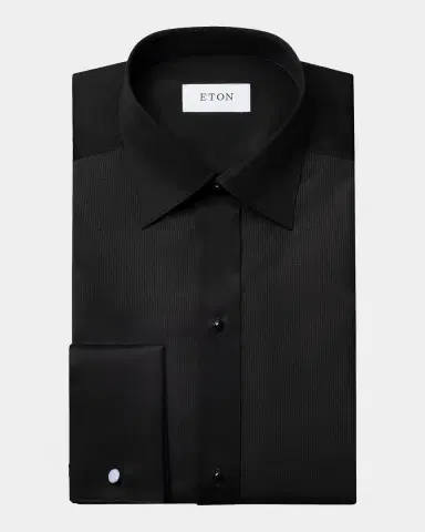 Eton Men 's Cotton Plissé Slim-Fit Tuxedo Shirt | Thumbnail 6 Eton Men 's Cotton Plissé Slim-Fit Tuxedo Shirt | Thumbnail 6