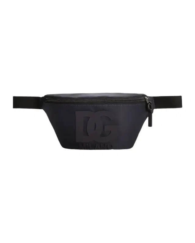 Dolce & Gabbana Kid 's Rubber DG Patch Nylon Belt Bag