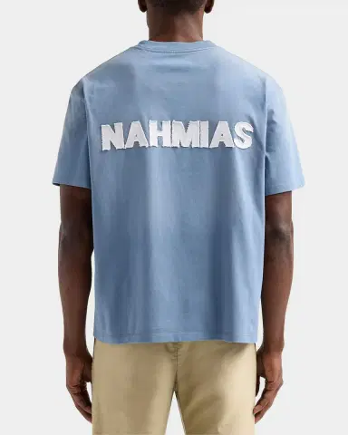 Nahmias Men's Daydreaming Logo-Appliqué Cotton Boxy T-Shirt | Thumbnail 3 Nahmias Men's Daydreaming Logo-Appliqué Cotton Boxy T-Shirt | Thumbnail 3
