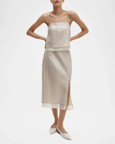 rag & bone Suki Crinkled Organza Midi Skirt | Thumbnail 2