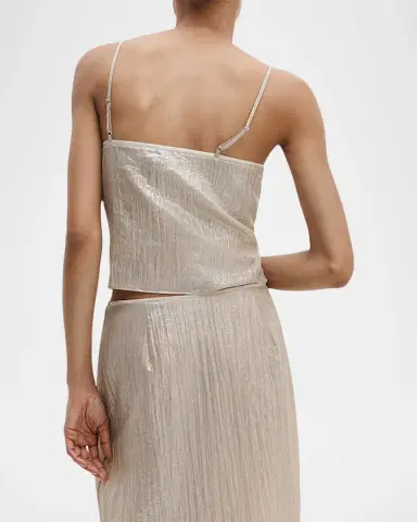 rag & bone Suki Crinkled Organza Midi Skirt | Thumbnail 3