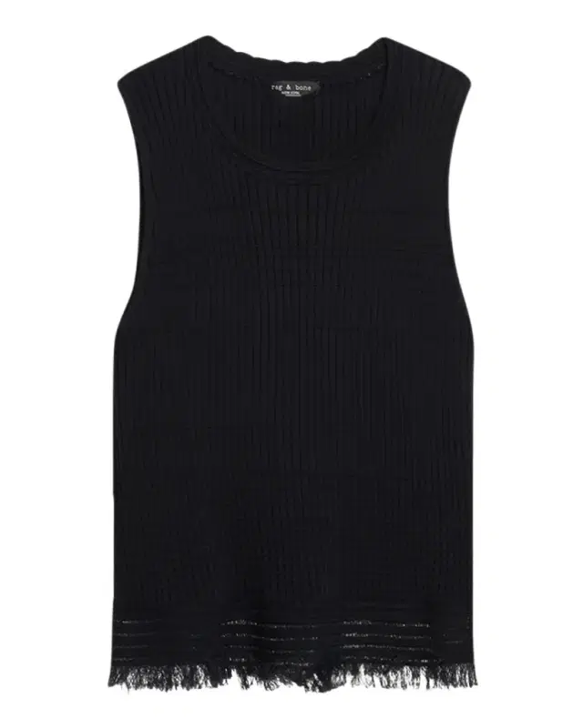 rag & bone Ayan Knit Fringe Tank Top