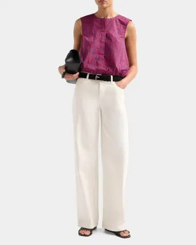 SIMKHAI Gingham Cotton-Blend Top | Thumbnail 2 SIMKHAI Gingham Cotton-Blend Top | Thumbnail 2