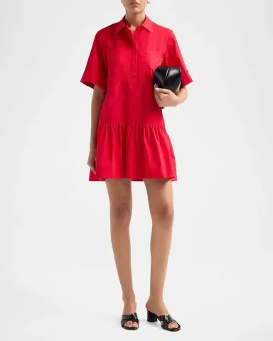 Simkhai Criss Cotton-Blend Mini Shirtdress | Thumbnail 2 Simkhai Criss Cotton-Blend Mini Shirtdress | Thumbnail 2