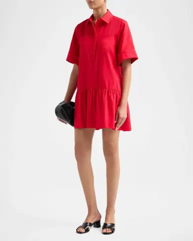 Simkhai Criss Cotton-Blend Mini Shirtdress | Thumbnail 4 Simkhai Criss Cotton-Blend Mini Shirtdress | Thumbnail 4