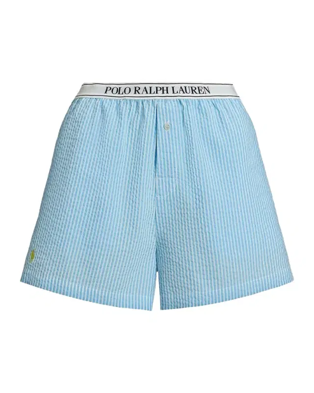 Polo Ralph Lauren Seersucker Logo-Waistband Boxer Shorts