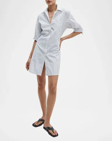 rag & bone Lucia Striped Poplin Mini Shirtdress | Thumbnail 4