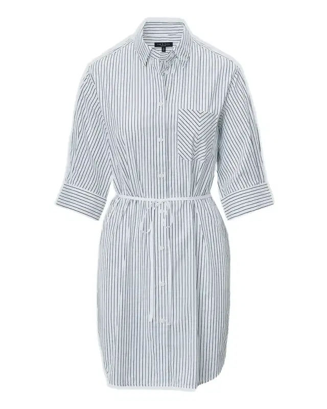rag & bone Lucia Striped Poplin Mini Shirtdress