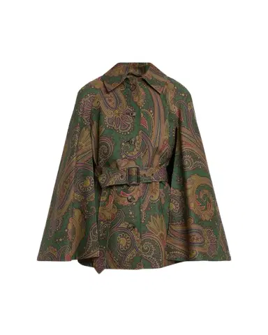 Etro Paisley-Print Cotton Belted Cape Coat | Thumbnail 1 Etro Paisley-Print Cotton Belted Cape Coat | Thumbnail 1