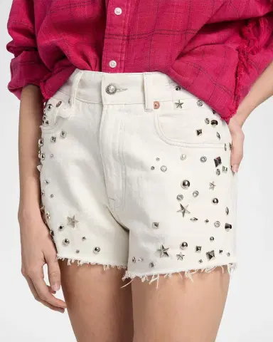 R13 Studded Boyfriend Shorts | Thumbnail 5