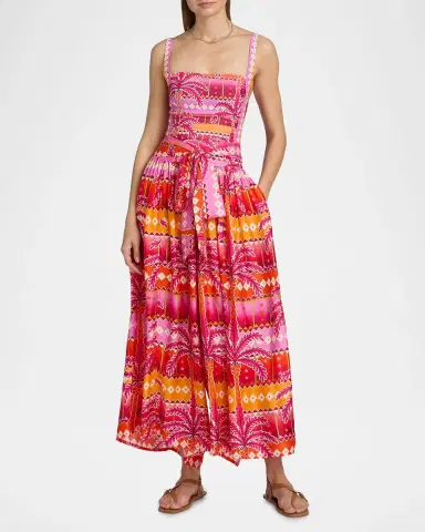 Johnny Was Zahara Tropical Crop Palazzo Pants | Thumbnail 2 Johnny Was Zahara Tropical Crop Palazzo Pants | Thumbnail 2