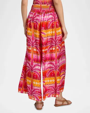 Johnny Was Zahara Tropical Crop Palazzo Pants | Thumbnail 3 Johnny Was Zahara Tropical Crop Palazzo Pants | Thumbnail 3