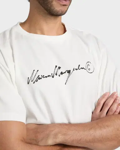Maison Margiela Men 's Logo Cotton T-Shirt | Thumbnail 5