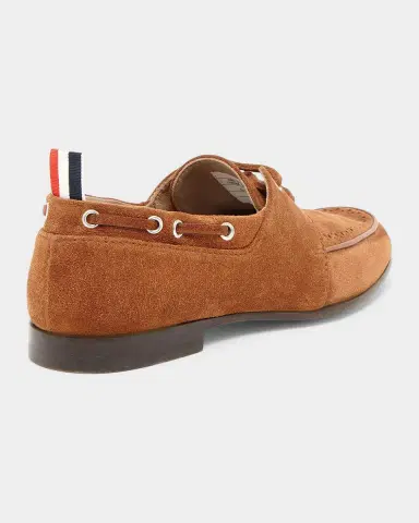 Thom Browne Men's Padded Suede Boat Shoes | Thumbnail 2