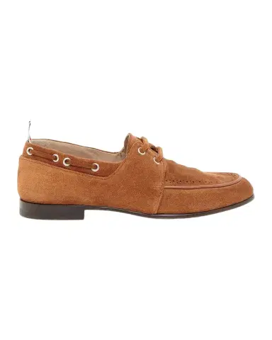Thom Browne Men's Padded Suede Boat Shoes | Thumbnail 1