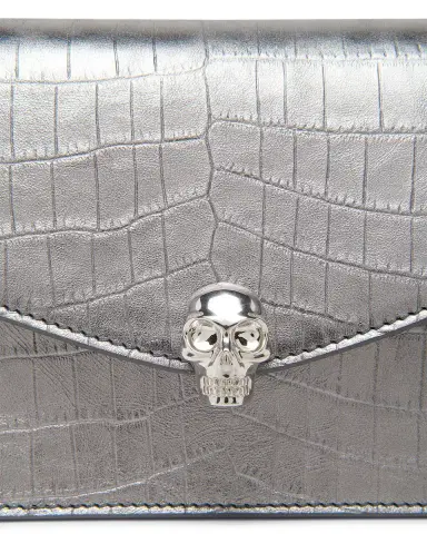 Alexander McQueen Skull Mini Croc-Embossed Leather Shoulder Bag | Thumbnail 5 Alexander McQueen Skull Mini Croc-Embossed Leather Shoulder Bag | Thumbnail 5