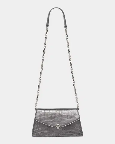 Alexander McQueen Skull Mini Croc-Embossed Leather Shoulder Bag | Thumbnail 6 Alexander McQueen Skull Mini Croc-Embossed Leather Shoulder Bag | Thumbnail 6