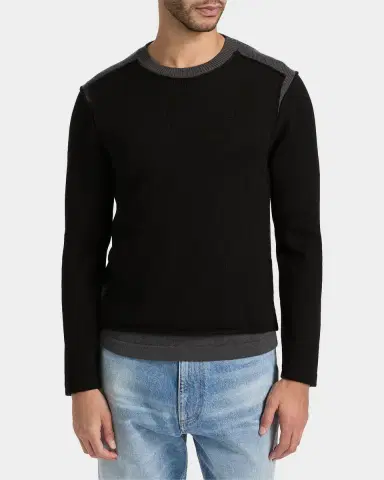 Maison Margiela Men's Crewneck Wool Sweater | Thumbnail 4 Maison Margiela Men's Crewneck Wool Sweater | Thumbnail 4