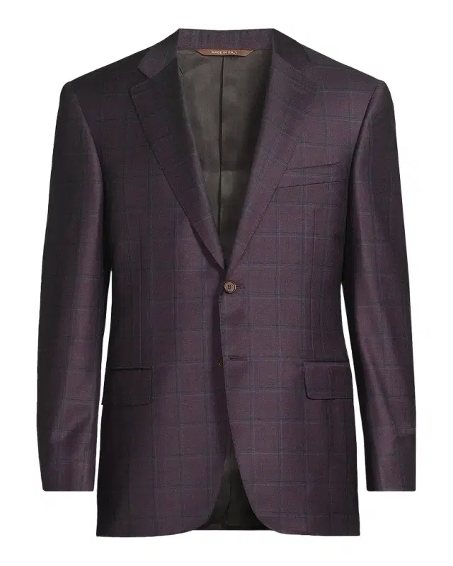 Canali Men 's Siena Checked Classic Fit Sportcoat