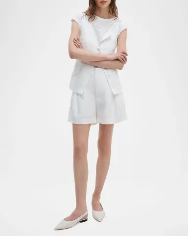 rag & bone Chappell Pleated Linen Shorts | Thumbnail 2 rag & bone Chappell Pleated Linen Shorts | Thumbnail 2